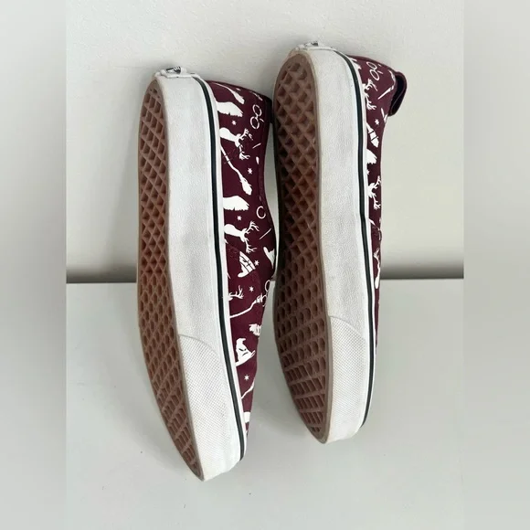 VANS x Harry Potter Elastic Laces Slip-on Kids Youth Shoes Sneakers Burgundy EUC - Picture 8 of 9